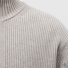 Áo Khoác Cardigan Len Nam D2SHOP Zip kéo cổ dứng, vải len dệt gân K-6853