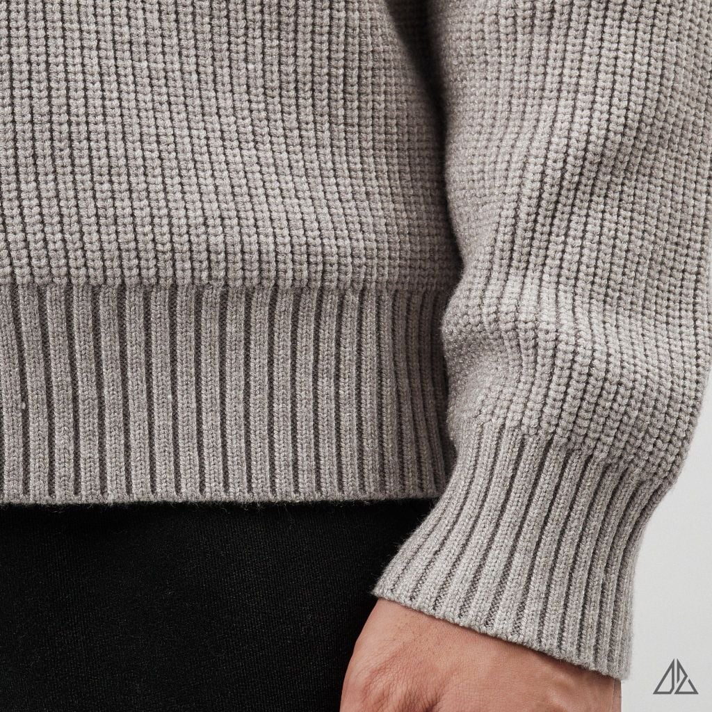 Áo Khoác Cardigan Len Nam D2SHOP Zip kéo cổ dứng, vải len dệt gân K-6853