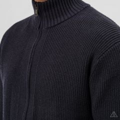 Áo Khoác Cardigan Len Nam D2SHOP Zip kéo cổ dứng, vải len dệt gân K-6853