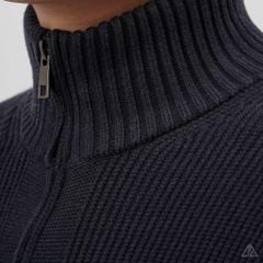 Áo Khoác Cardigan Len Nam D2SHOP Zip kéo cổ dứng, vải len dệt gân K-6853