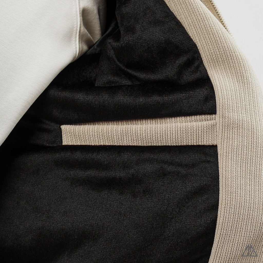 Áo Khoác Nam D2SHOP ALO phối sọc tay, vải nhung lót lông K-9803