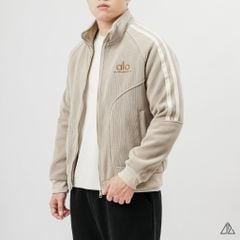 Áo Khoác Nam D2SHOP ALO phối sọc tay, vải nhung lót lông K-9803