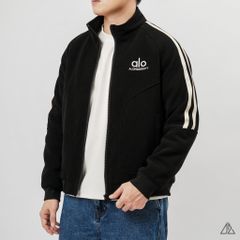 Áo Khoác Nam D2SHOP ALO phối sọc tay, vải nhung lót lông K-9803