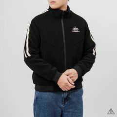 Áo Khoác Nam D2SHOP ALO phối sọc tay, vải nhung lót lông K-9803