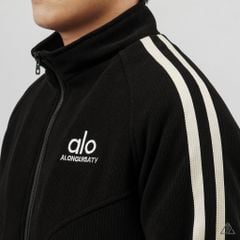 Áo Khoác Nam D2SHOP ALO phối sọc tay, vải nhung lót lông K-9803