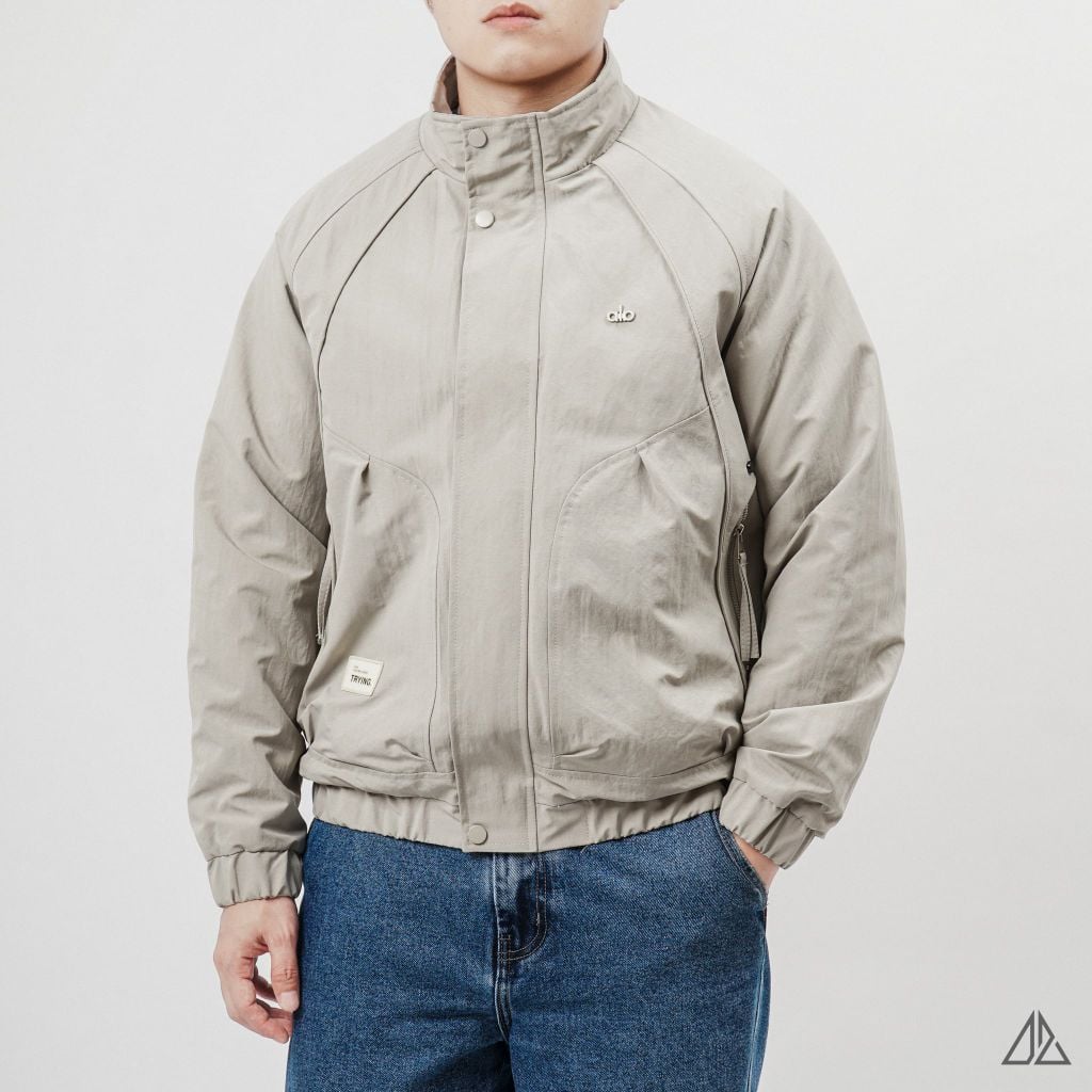 Áo Khoác Gió Nam D2SHOP ALO cổ đứng, vải dù chân bông K-9806