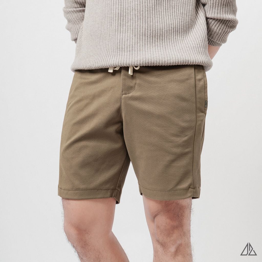 Quần Short Nam D2SHOP đai chun dây rút, vải dệt vân nổi cao cấp