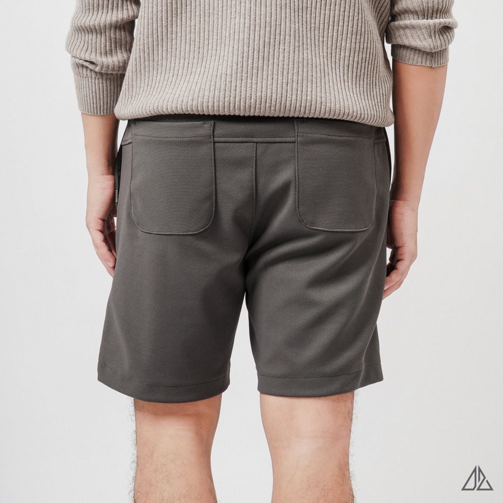 Quần Short Nam D2SHOP đai chun dây rút, vải dệt vân nổi cao cấp