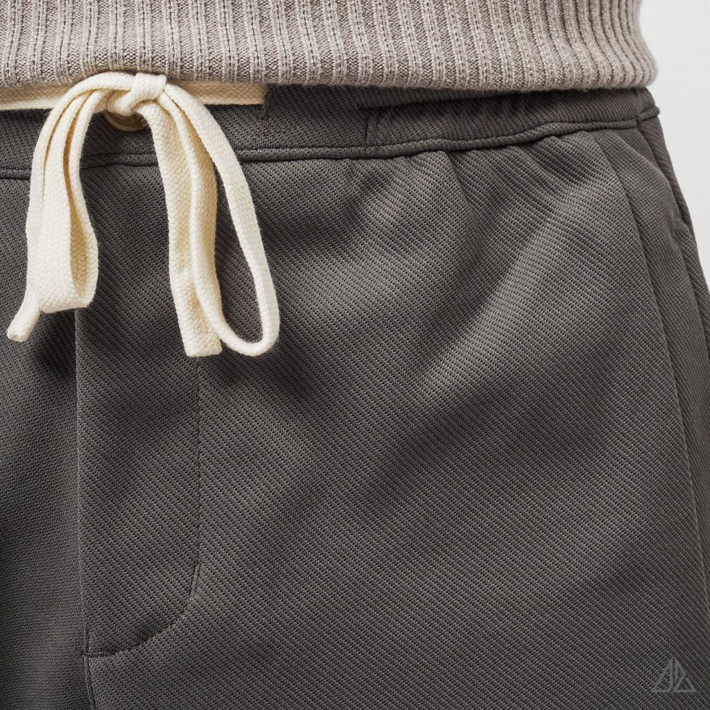 Quần Short Nam D2SHOP đai chun dây rút, vải dệt vân nổi cao cấp