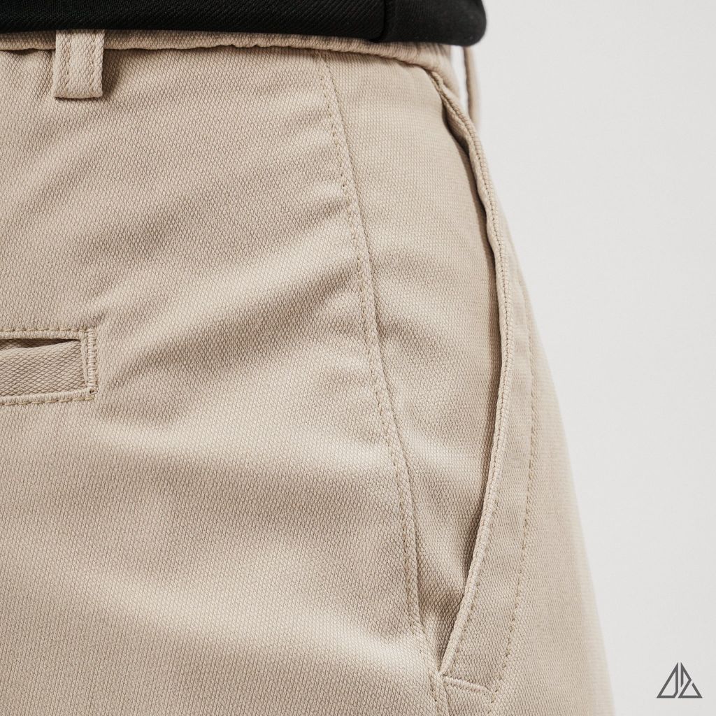 Quần Short Kaki Nam D2SHOP lưng chun, vải dệt Texture L-HKT87