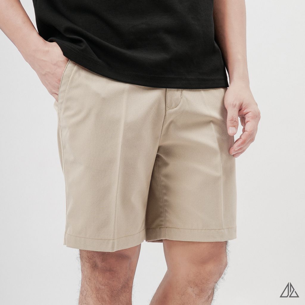 Quần Short Kaki Nam D2SHOP lưng chun, vải dệt Texture L-HKT87