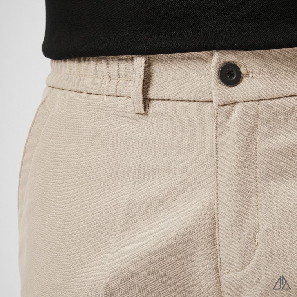 Quần Short Kaki Nam D2SHOP lưng chun, vải dệt Texture L-HKT87