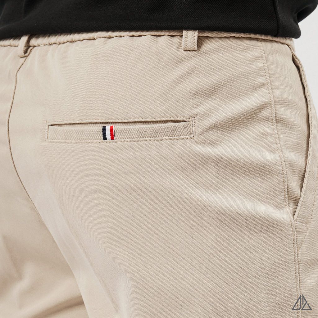 Quần Short Kaki Nam D2SHOP lưng chun, vải dệt Texture L-HKT87