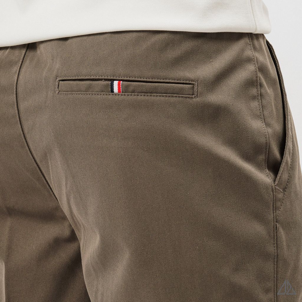 Quần Short Kaki Nam D2SHOP lưng chun, vải dệt Texture L-HKT87