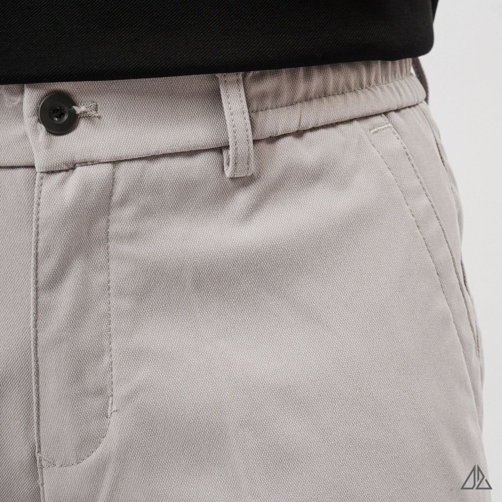Quần Short Kaki Nam D2SHOP lưng chun, vải dệt Texture L-HKT87