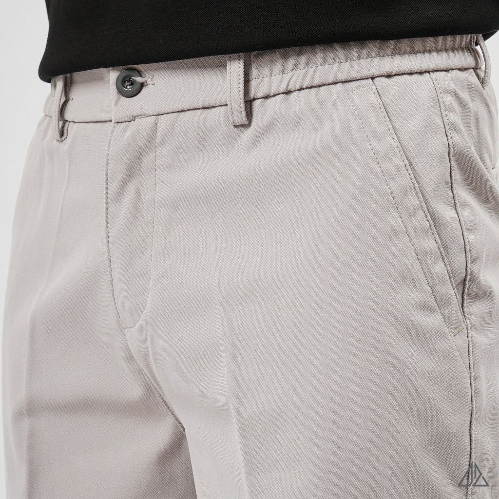 Quần Short Kaki Nam D2SHOP lưng chun, vải dệt Texture L-HKT87