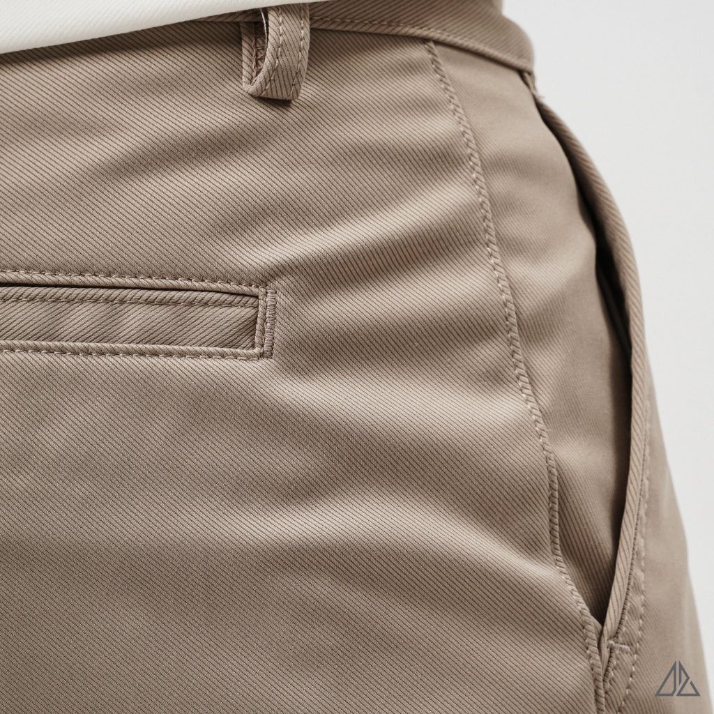 Quần Short Kaki D2SHOP vải Twill dệt vân chéo L-TH079