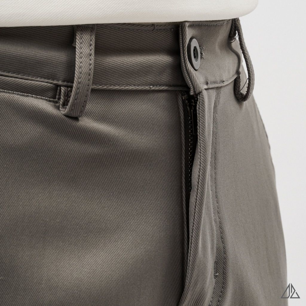 Quần Short Kaki D2SHOP vải Twill dệt vân chéo L-TH079