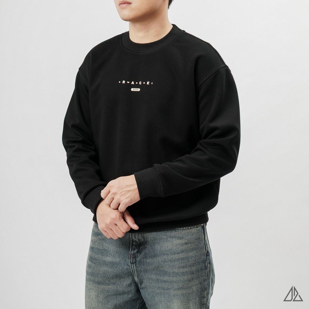 Áo Sweatshirt Nam D2SHOP in chữ RACEGOOD, vải nỉ cao cấp TD-2600