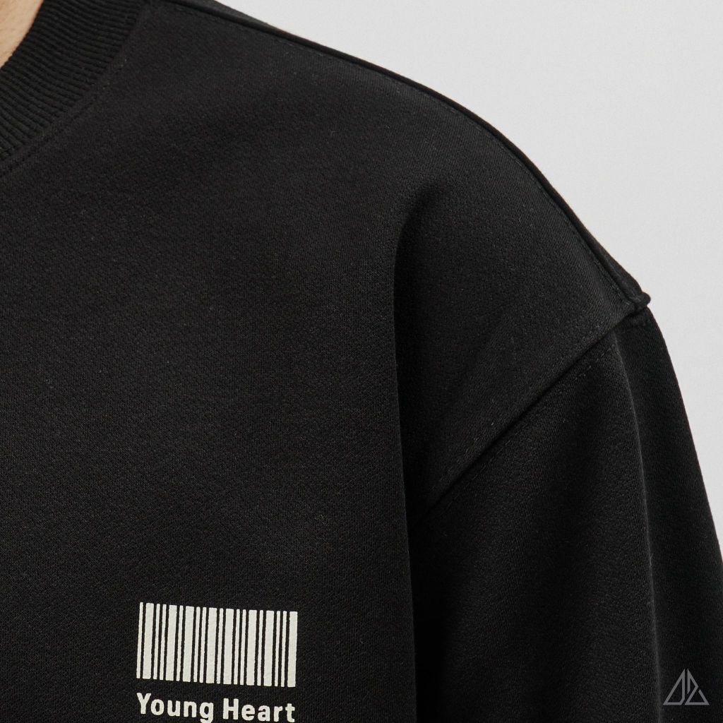 Áo Sweatshirt Nam D2SHOP in lưng YOUNGHEART, vải nỉ cao cấp TD-2607