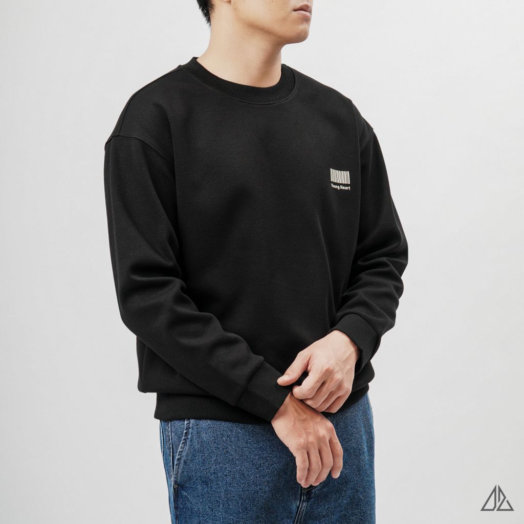 Áo Sweatshirt Nam D2SHOP in lưng YOUNGHEART, vải nỉ cao cấp TD-2607