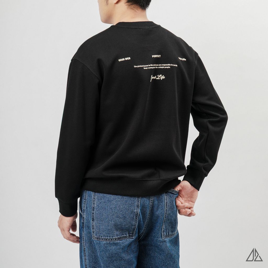 Áo Sweatshirt Nam D2SHOP in lưng YOUNGHEART, vải nỉ cao cấp TD-2607