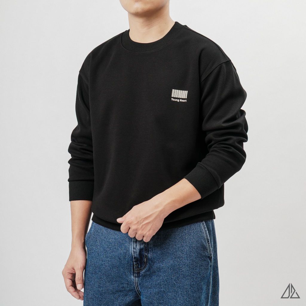 Áo Sweatshirt Nam D2SHOP in lưng YOUNGHEART, vải nỉ cao cấp TD-2607