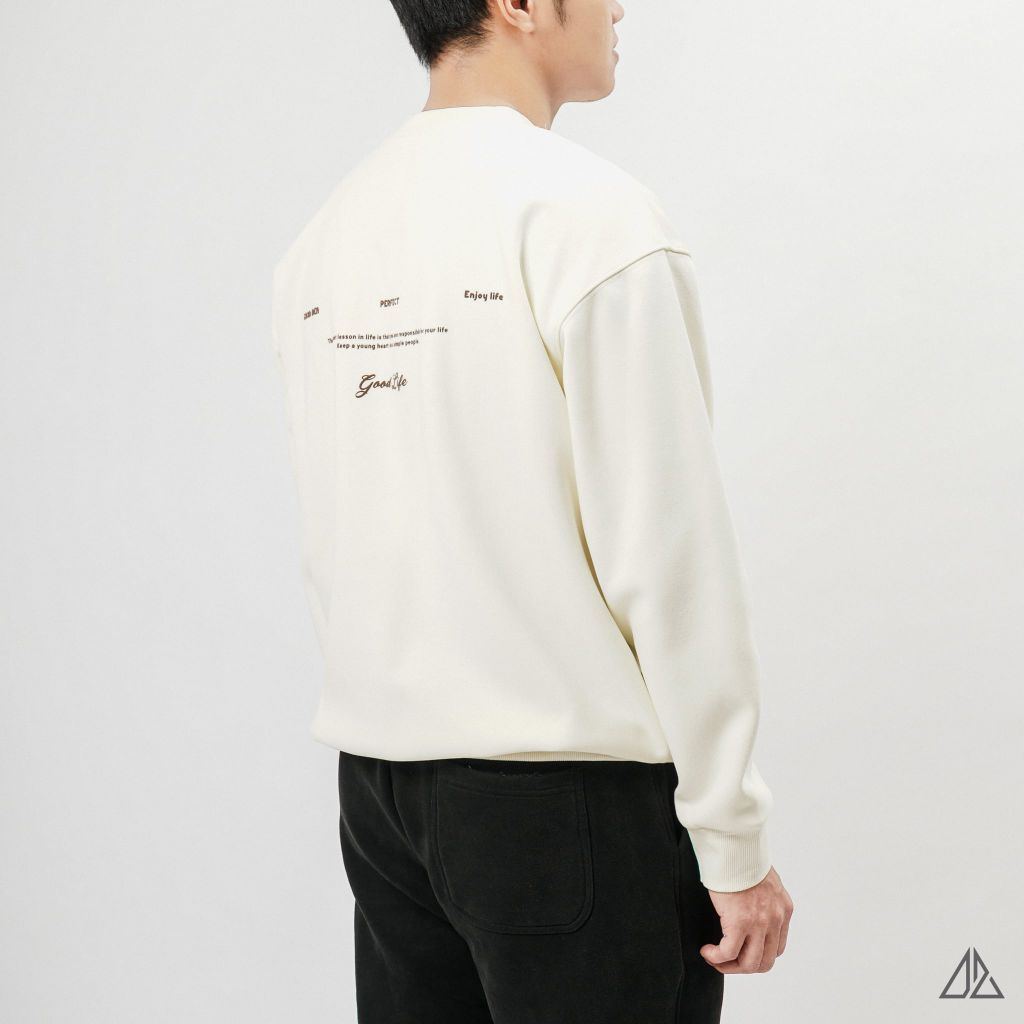 Áo Sweatshirt Nam D2SHOP in lưng YOUNGHEART, vải nỉ cao cấp TD-2607