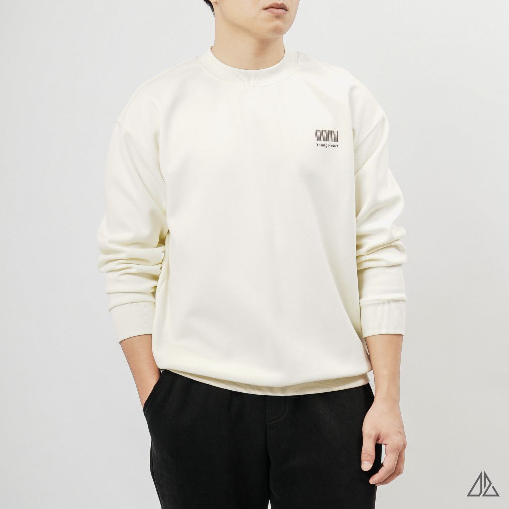 Áo Sweatshirt Nam D2SHOP in lưng YOUNGHEART, vải nỉ cao cấp TD-2607
