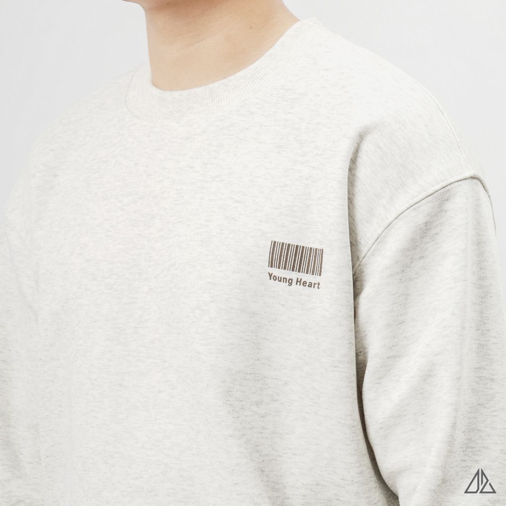 Áo Sweatshirt Nam D2SHOP in lưng YOUNGHEART, vải nỉ cao cấp TD-2607