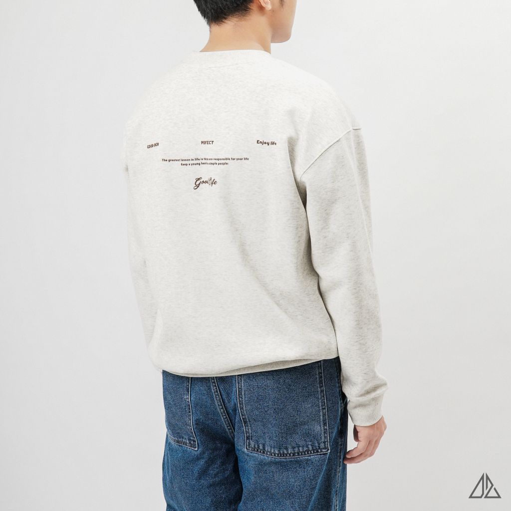 Áo Sweatshirt Nam D2SHOP in lưng YOUNGHEART, vải nỉ cao cấp TD-2607
