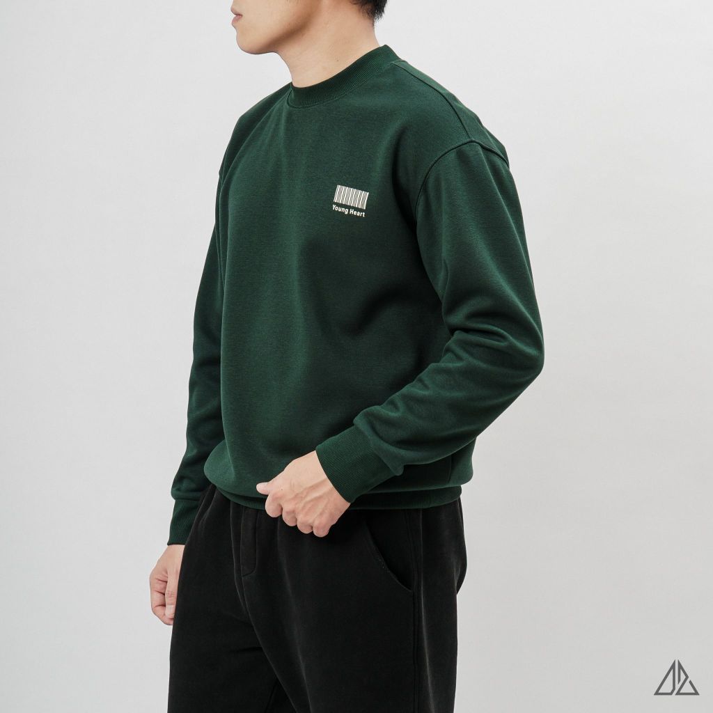 Áo Sweatshirt Nam D2SHOP in lưng YOUNGHEART, vải nỉ cao cấp TD-2607