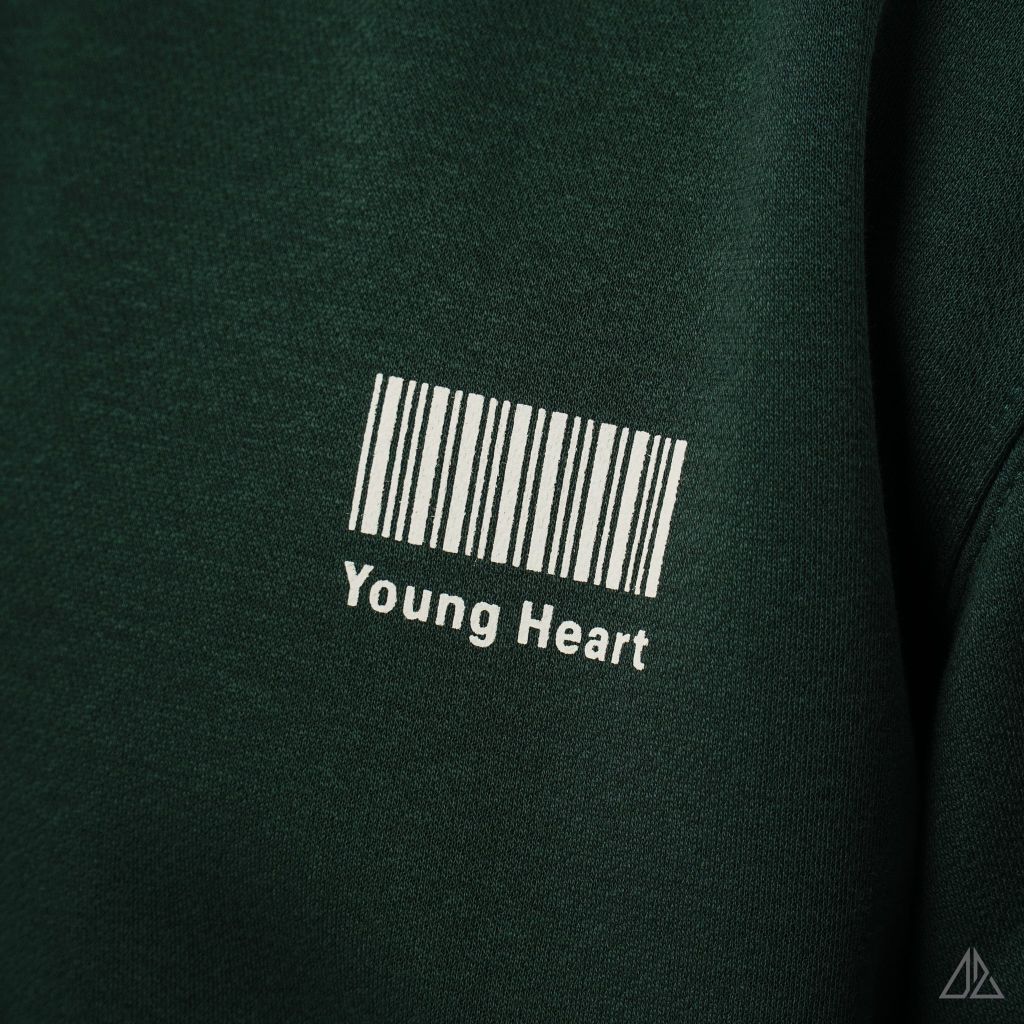 Áo Sweatshirt Nam D2SHOP in lưng YOUNGHEART, vải nỉ cao cấp TD-2607