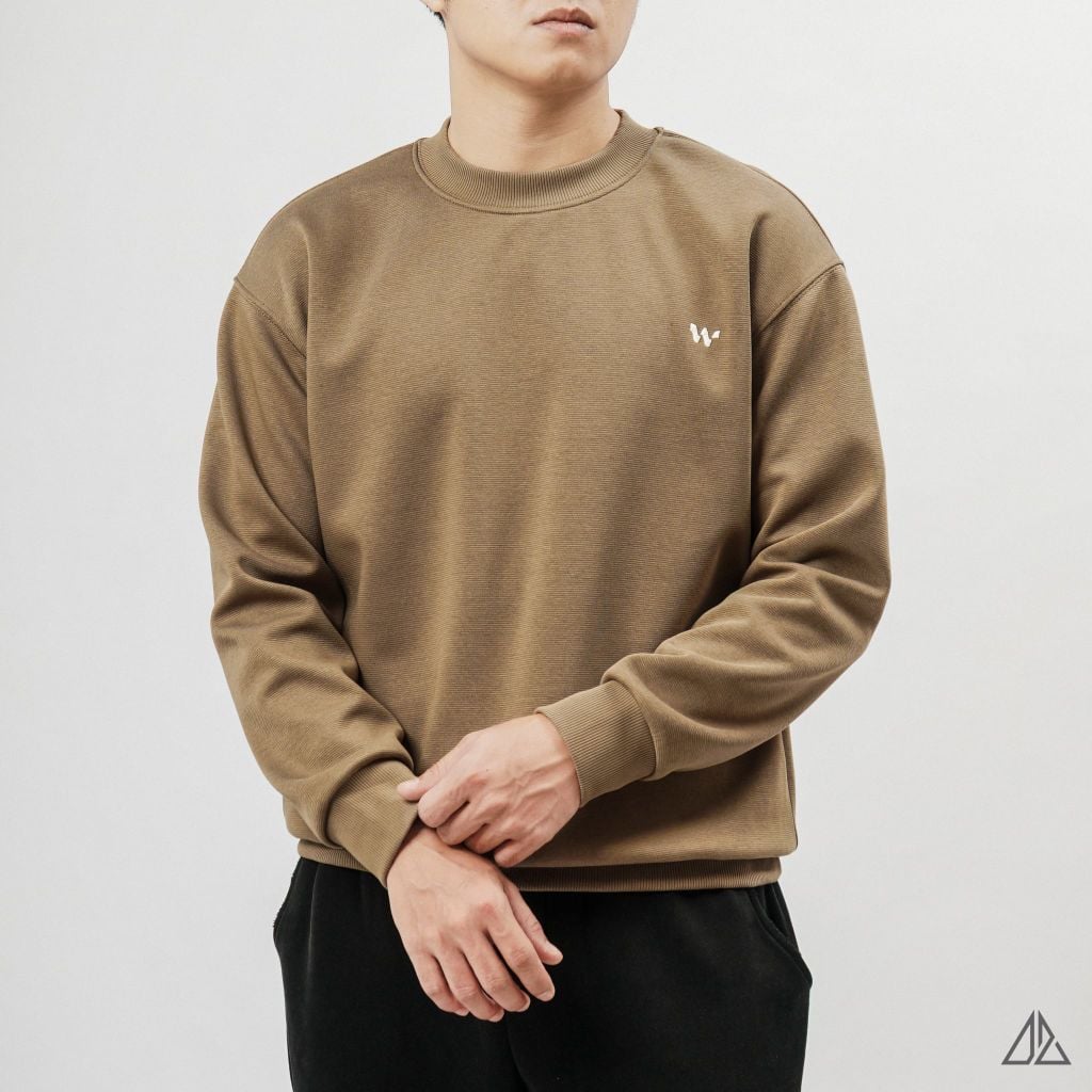 Áo Sweatshirt Nam D2SHOP thêu chữ W, vải nỉ cao cấp TD-2609