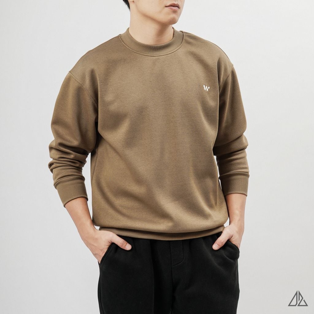 Áo Sweatshirt Nam D2SHOP thêu chữ W, vải nỉ cao cấp TD-2609