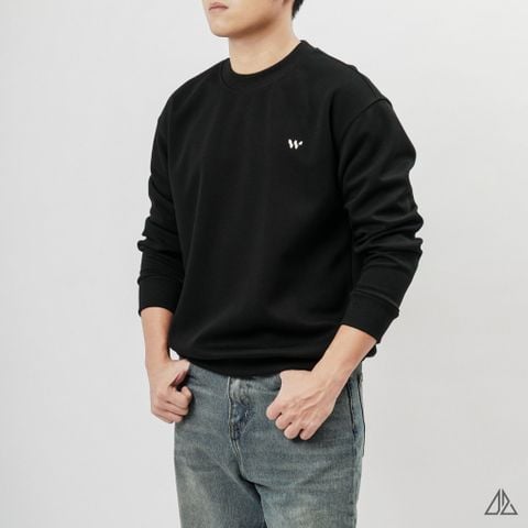 Áo Sweatshirt Nam D2SHOP thêu chữ W, vải nỉ cao cấp TD-2609