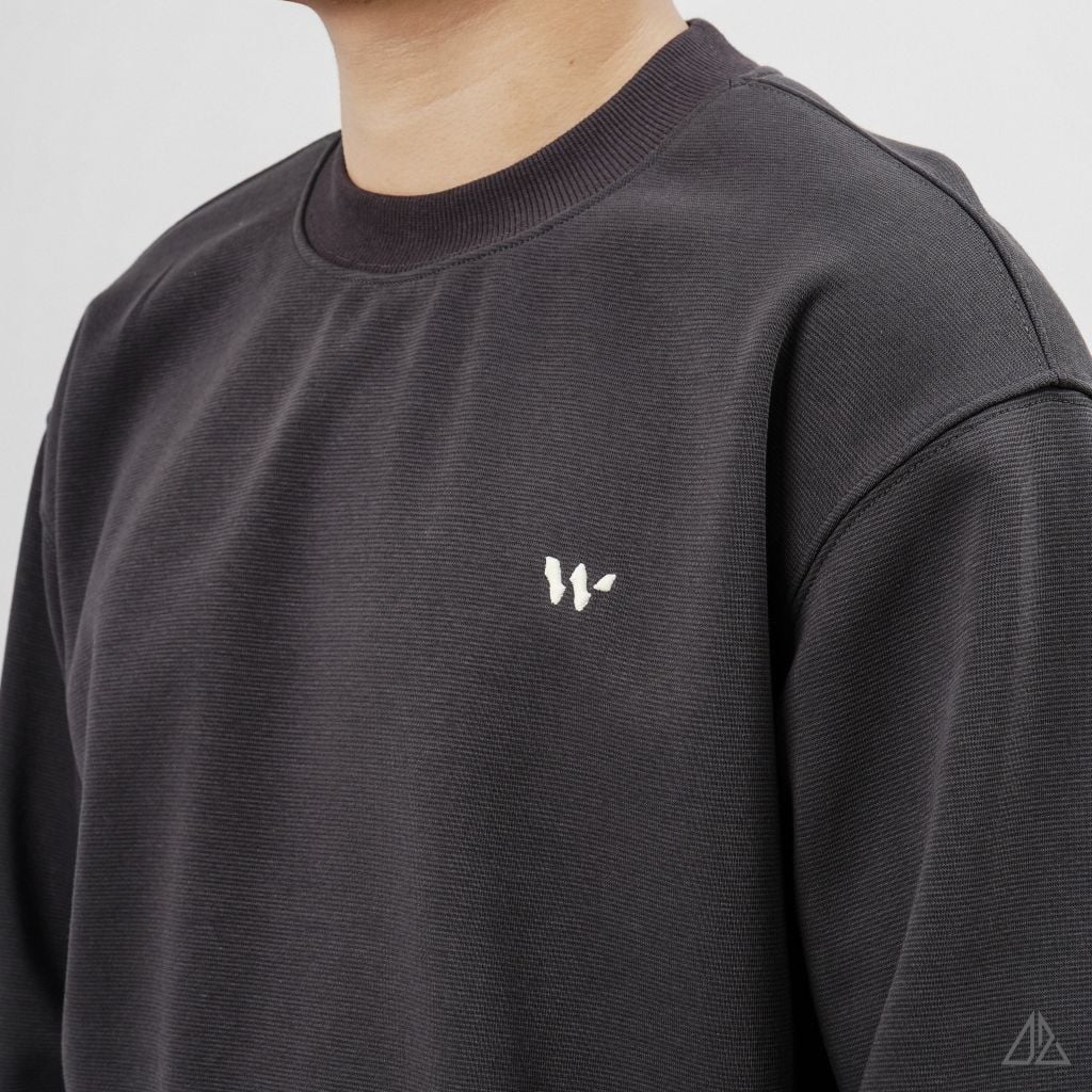 Áo Sweatshirt Nam D2SHOP thêu chữ W, vải nỉ cao cấp TD-2609