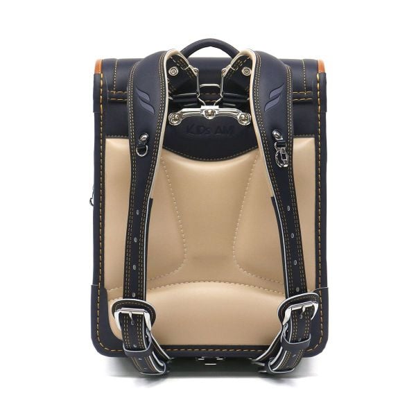 Cặp Randoseru Amity Denim X Camel - Yellow Stitching