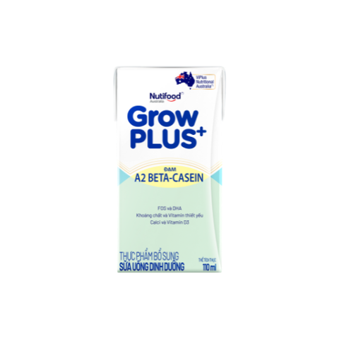  Sữa uống dinh dưỡng GrowPLUS+ A2 Beta-casein Hộp 110ml 