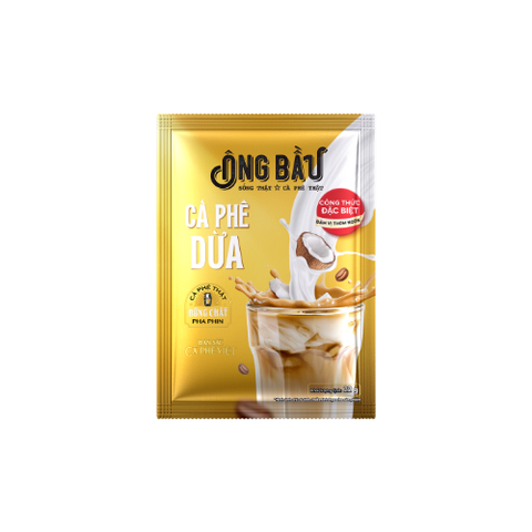  OB Cà Phê Dừa Hòa Tan - Hộp 220g (10 gói lẻ) 