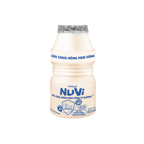  Sữa chua uống men sống NuVi Ít đường chai 65ml 