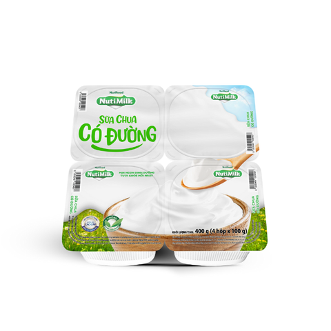  Nutimilk Sữa chua có đường - Hộp 100g 