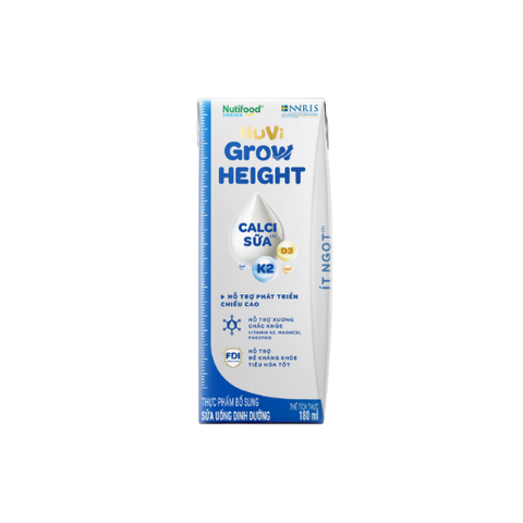 Thùng 24 hộp Sữa bột pha sẵn Nuvi Grow Height hộp 180ml 