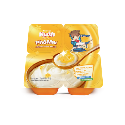  NuVi Sữa Chua Ăn Vị Hokkaido Cheese x hộp 55g 