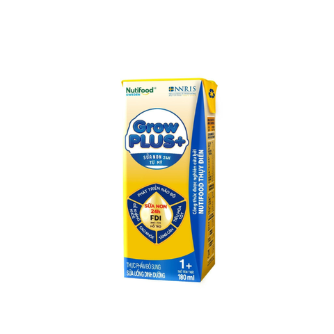  Thùng 48 hộp Sữa bột pha sẵn Nutifood GrowPLUS+ Sữa Non Tăng Đề Kháng 1+ hộp 180ml 