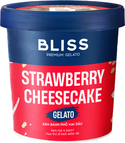  Kem Bánh Phô Mai Dâu (Strawberry Cheesecake Gelato) 473ml 