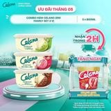 Combo kem CELANO 2in1 FAMILY SET 3 vị: Cream - Hạt dẻ cười, Sữa chua - Dâu, Socola - Vani hạt socola - livestream facebook 