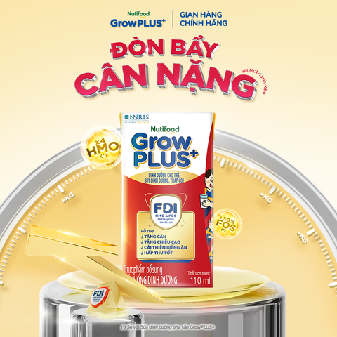  Sữa Bột Pha sẵn Nutifood GrowPLUS+ Suy Dinh Dưỡng trên 1 tuổi 110ml 