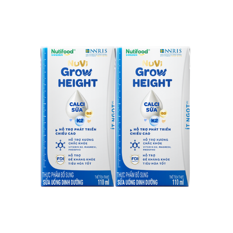  Thùng 24 hộp Sữa bột pha sẵn Nuvi Grow Height hộp 110ml 