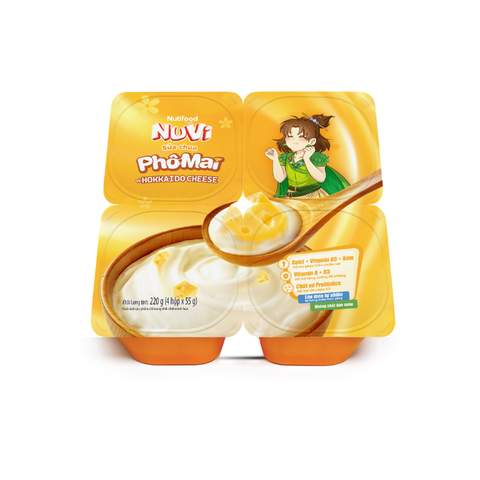  NuVi Sữa Chua Ăn Vị Hokkaido Cheese x hộp 55g 